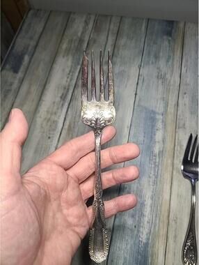 Antique W.F.Rogers Mpg co A1 Silver Plated Serving Fork. Used For Cold Meat